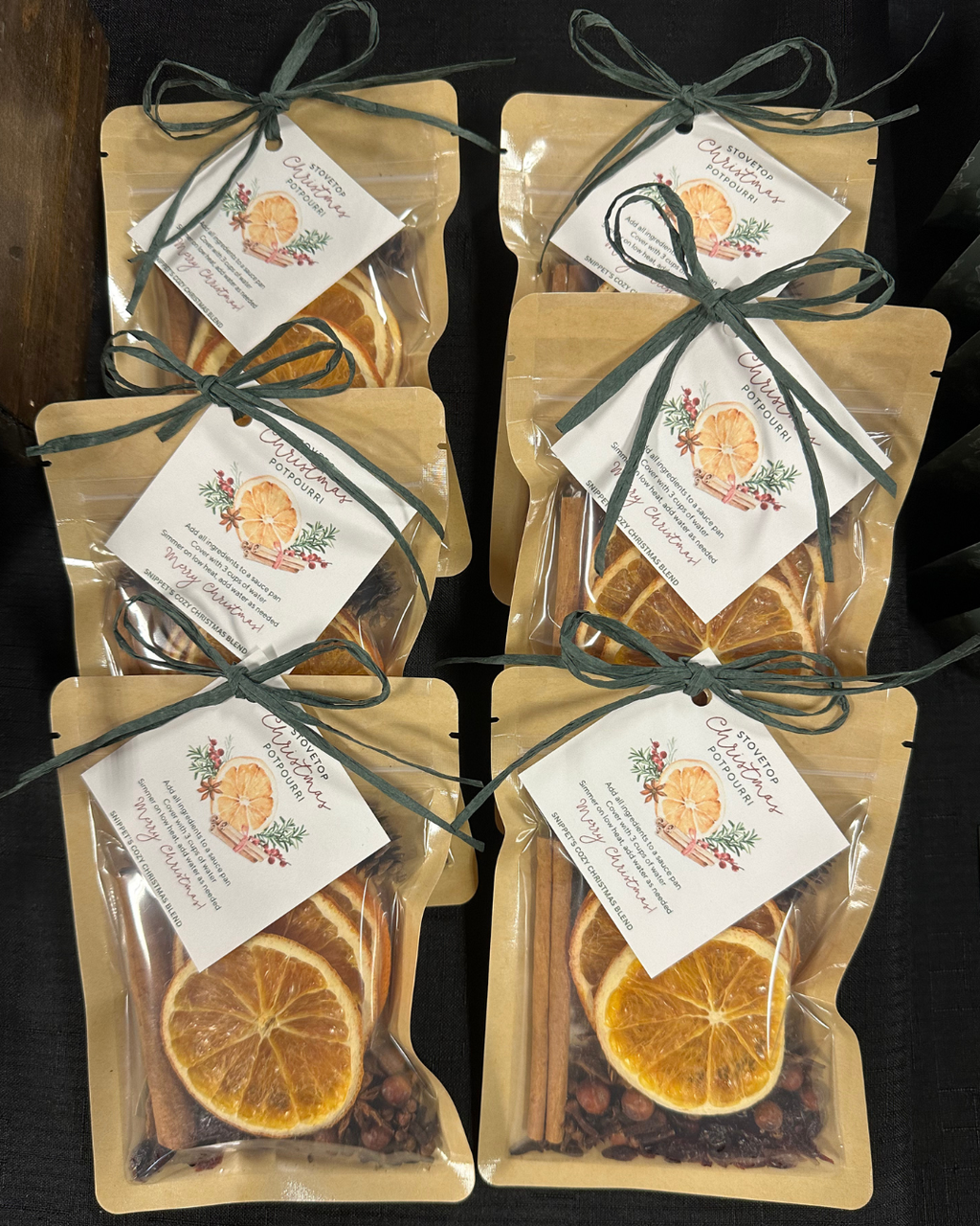 PREORDER 12 Packs Snippet's Holiday Collection- Cozy Christmas Stovetop Simmer Packs